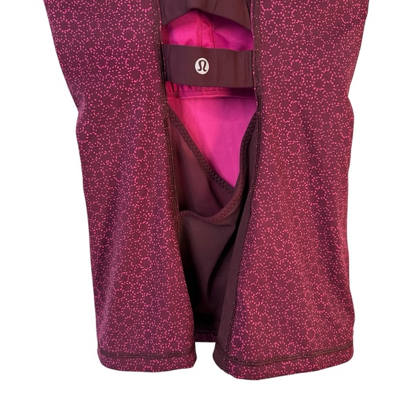 Lululemon Ready Set Sweat Tank Raspberry Pixel Print Racerback Gymcore - Picture 8 of 14